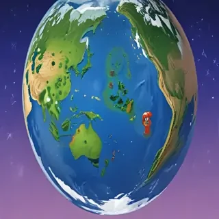 cartoon picture of the planet earth