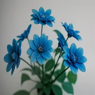 aesthetic blue flowers