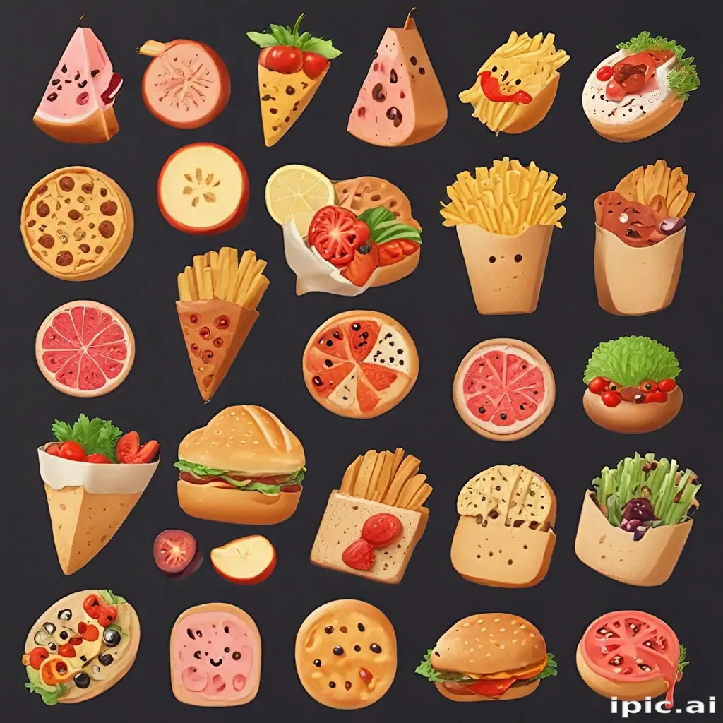 animated food
