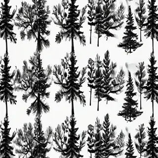 pine tree clip art black and white
