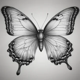 butterfly drawing outline