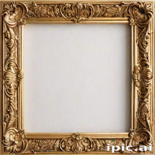 rectangle golden frame png