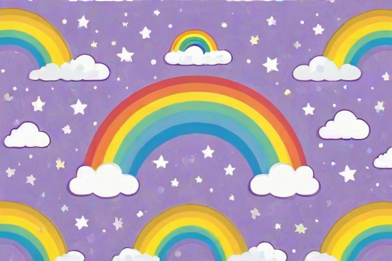 cute rainbow background