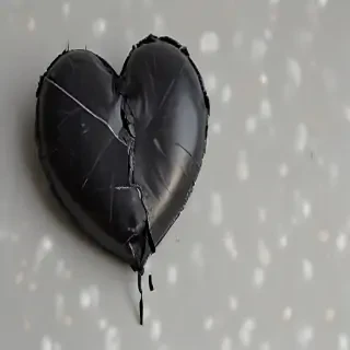 broken black heart