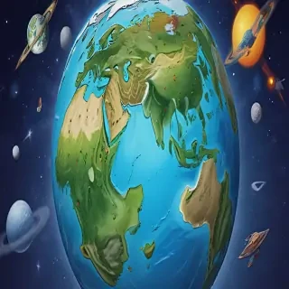 cartoon picture of planet earth