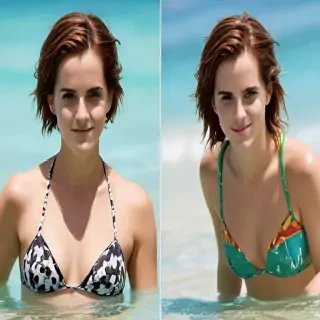 emma watson bikini ai