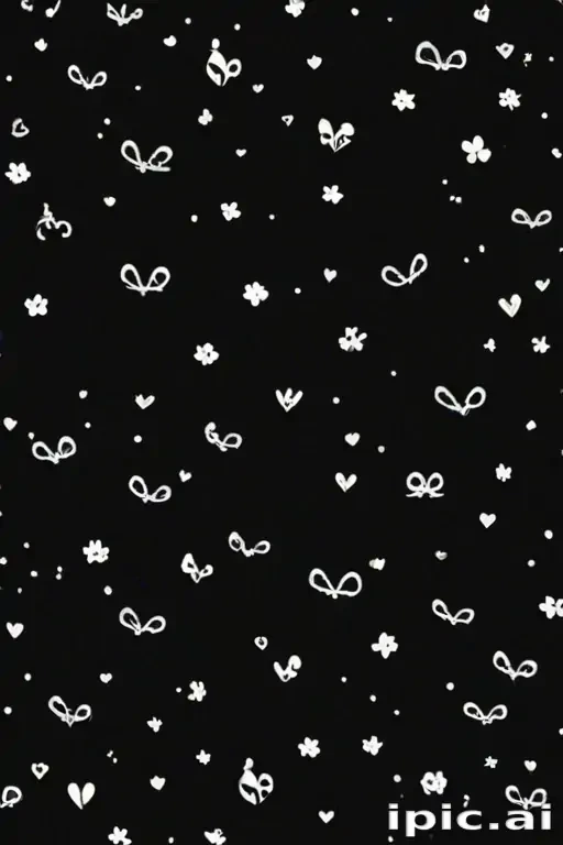 black wallpaper cute