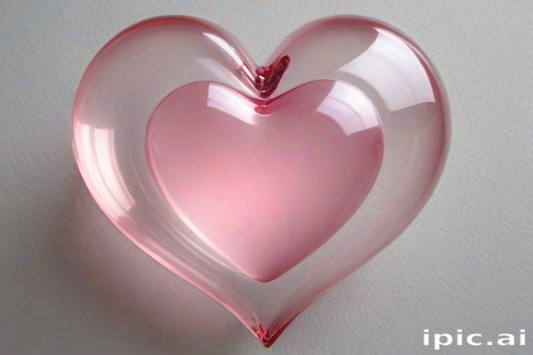transparent pink heart