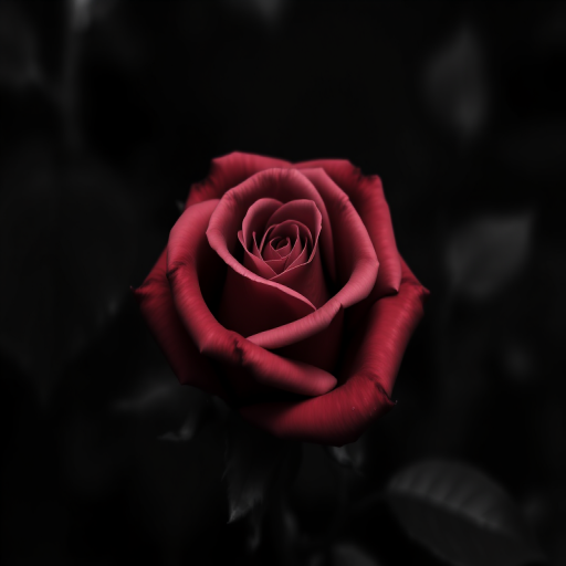 rose with black and white background