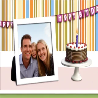 happy birthday frame