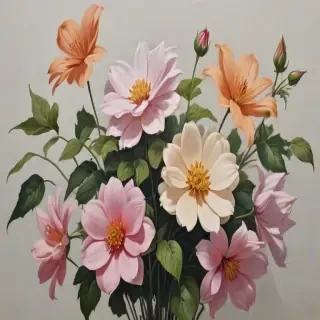 aesthetic flower painting