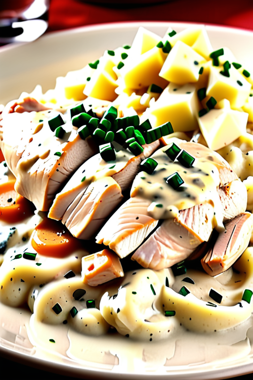 creamed chicken over mashed potatoes