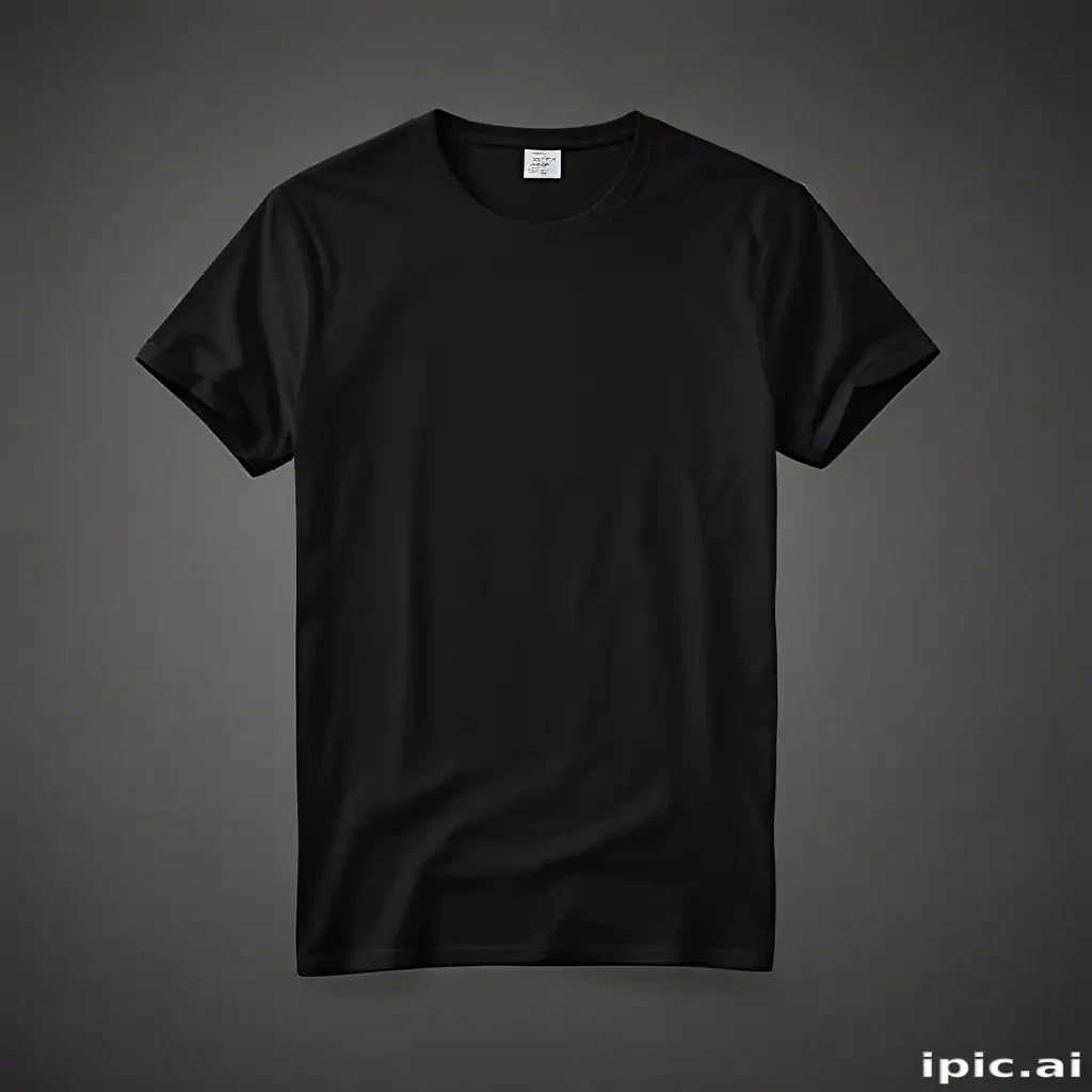 high resolution black t shirt template