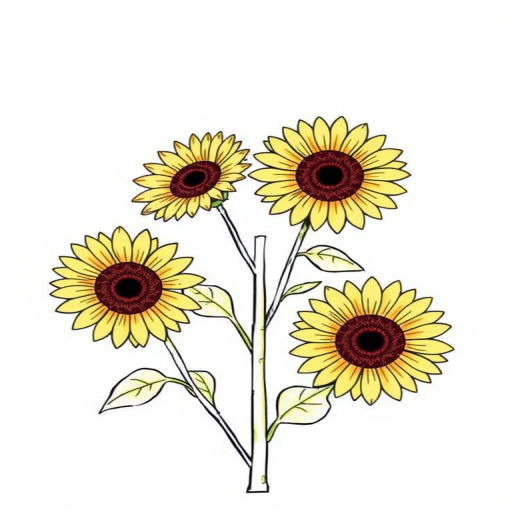 sunflower outline