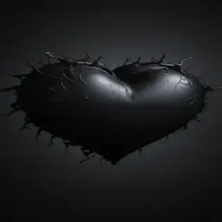 aesthetic black heart wallpaper