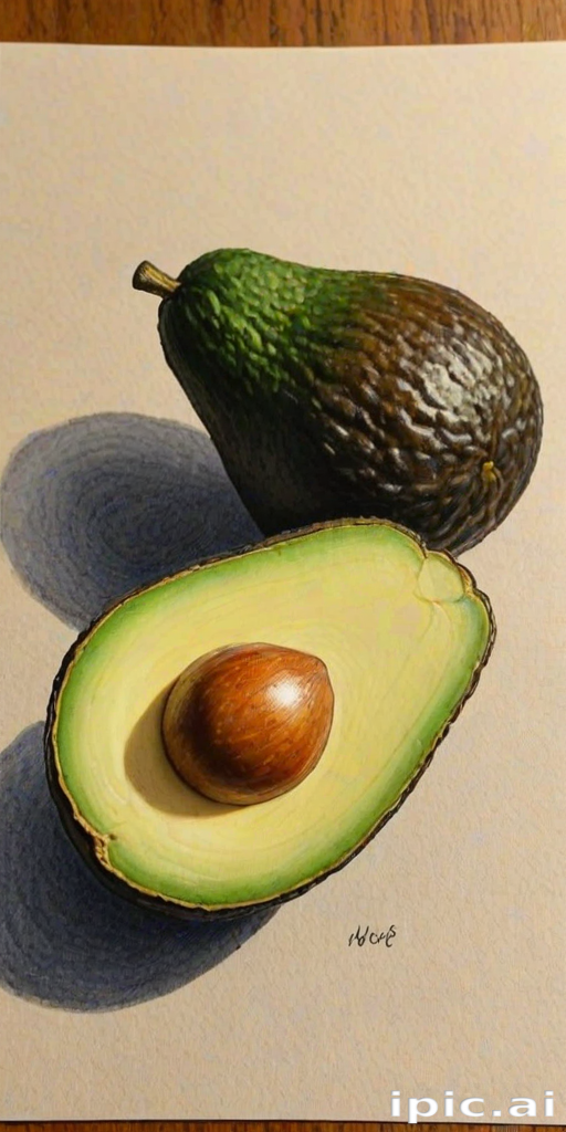 avocado drawing