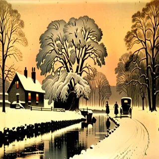 vintage winter scenes