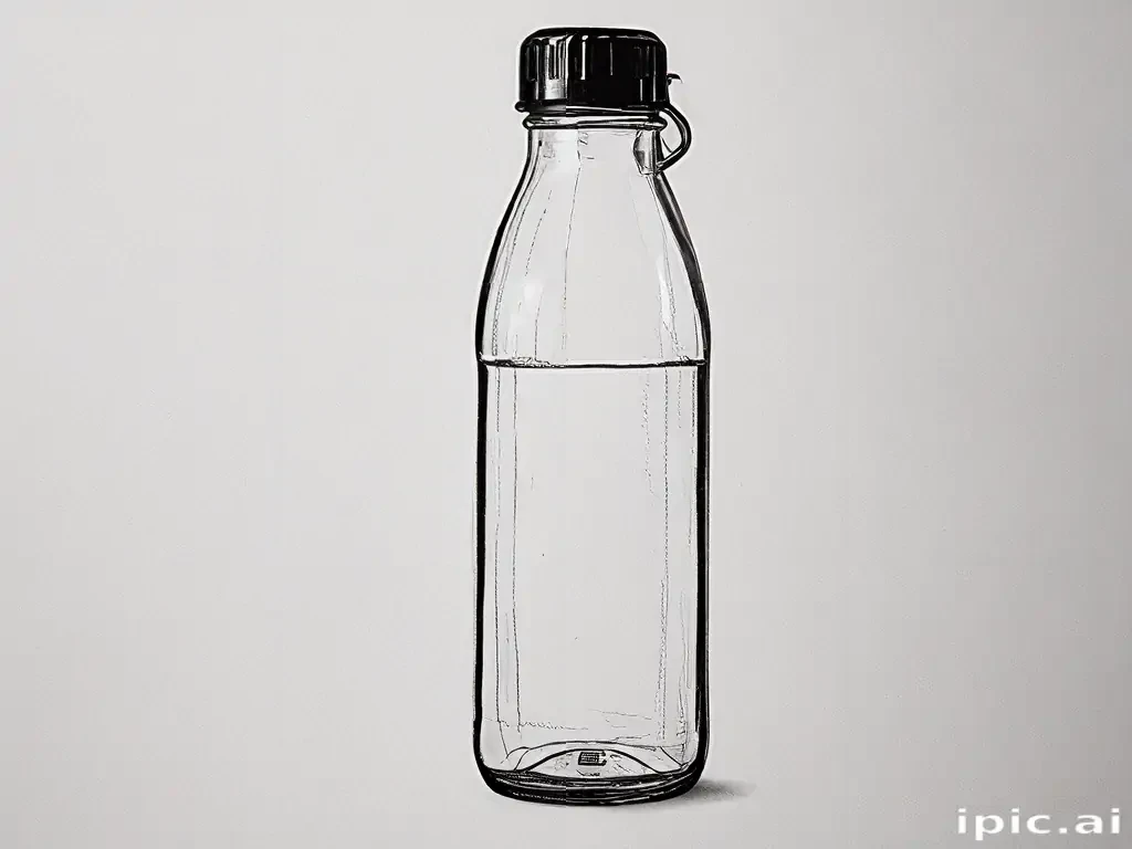 water bottle drawing