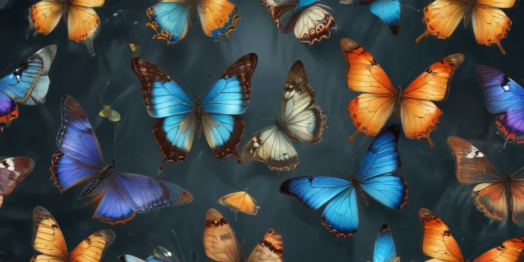 butterflies transparent