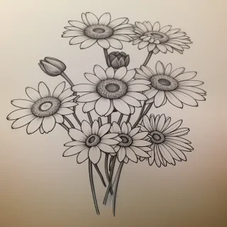 pictures of flowers drawing