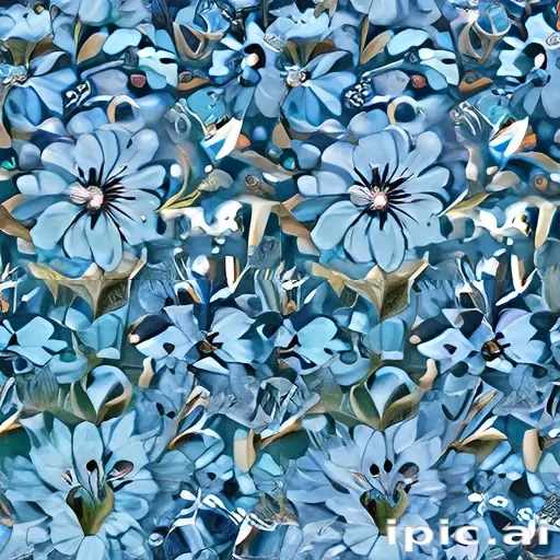 blue flowers background