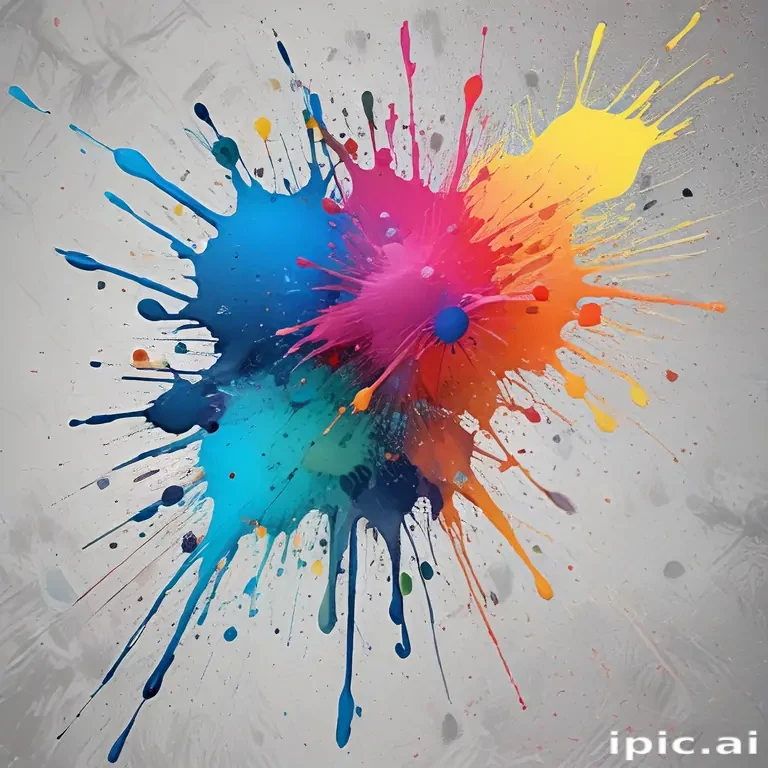 transparent paint splatter