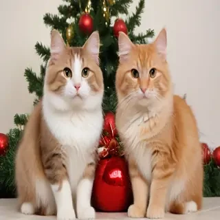 christmas images cats