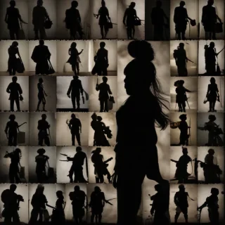 people silhouettes