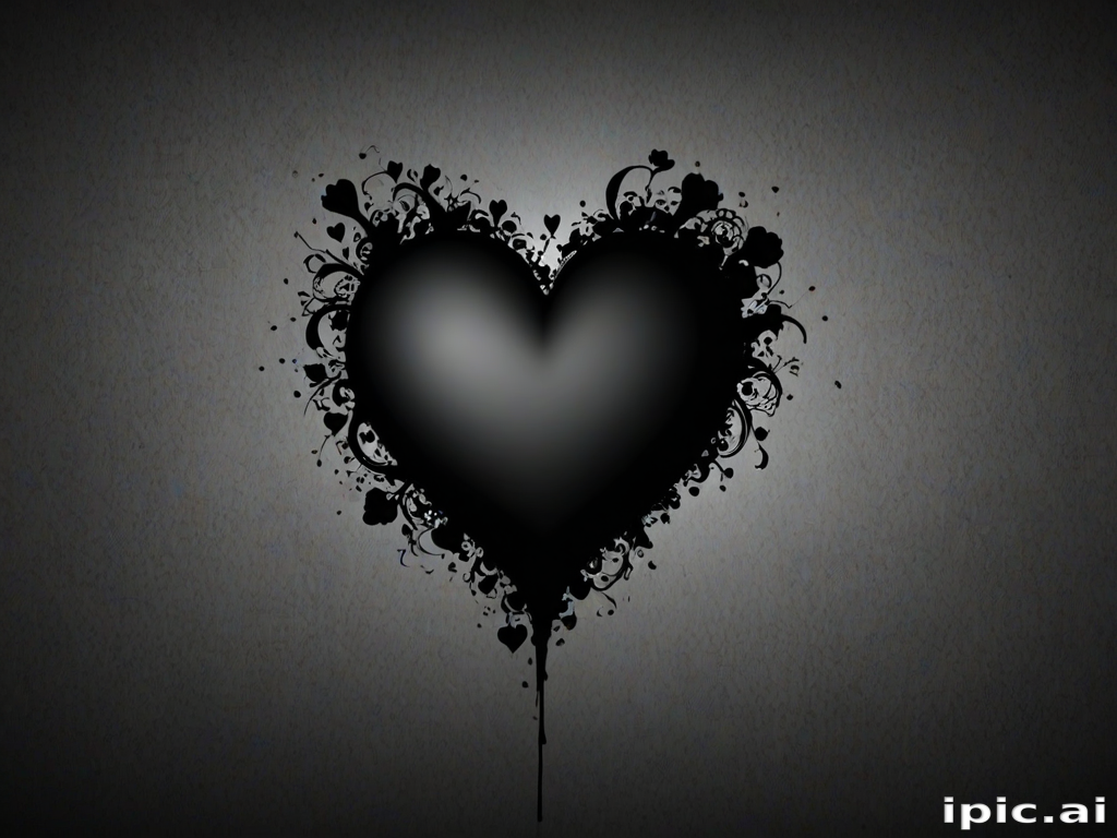 wallpaper black heart