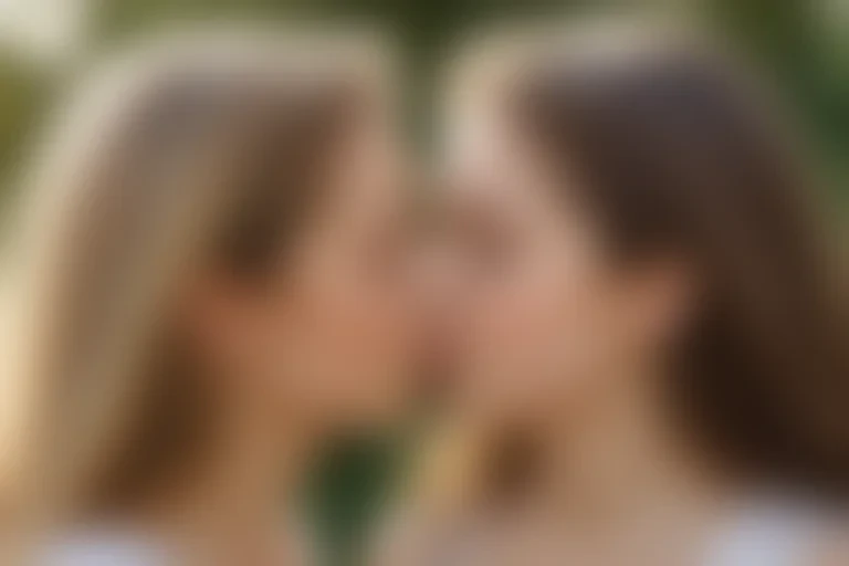 2 girls kissing