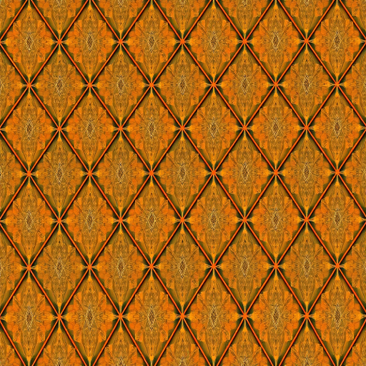 Create a high-resolution pattern of geometric diamonds in warm colors like orange and teal with intricate detailing, using a DSLR camera at f/8 aperture, 50mm lens, ISO 200, shot in natural light for enhanced vibrancy and sharpness.
