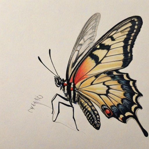 drawing butterfly