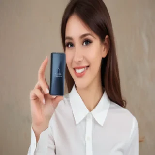 holding phone