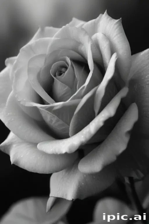 rose pictures in black and white