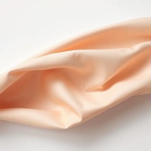 Create a high-resolution image of a folded fabric piece with smooth curves, captured using a DSLR camera with a 50mm lens, aperture set at f/2.8, ISO 100, in natural light, with a focus on texture and shading, showcasing a clean white background for contrast.