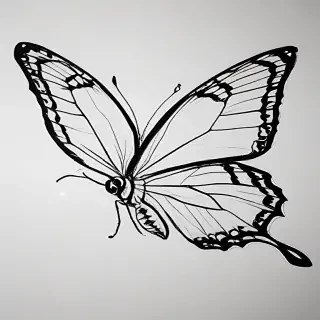 butterfly drawing outline