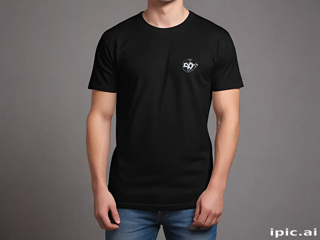 black tee mockup