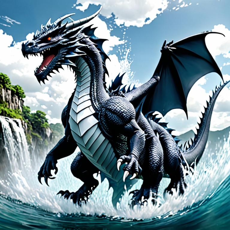 An anime character that can control dragons made out of water