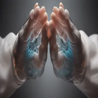transparent prayer hands
