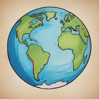 earth cartoon drawing