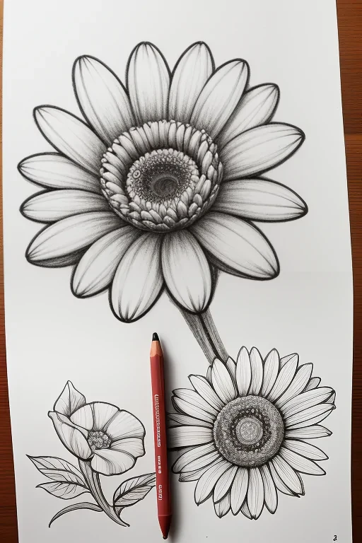 flower drawing pictures