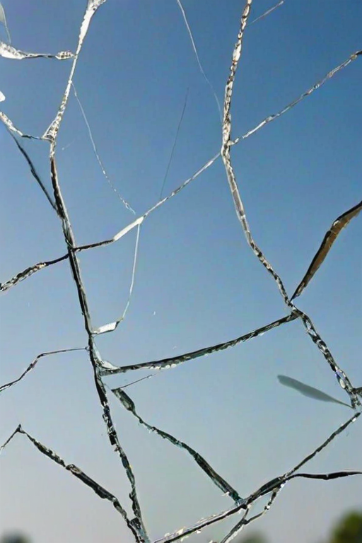 cracked glass transparent