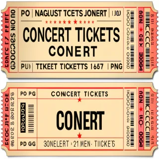 concert tickets png