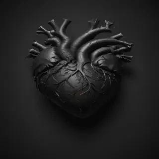 black broken heart