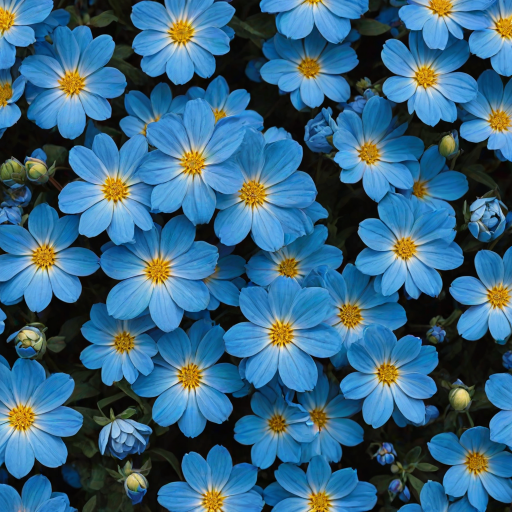 aesthetic blue flowers