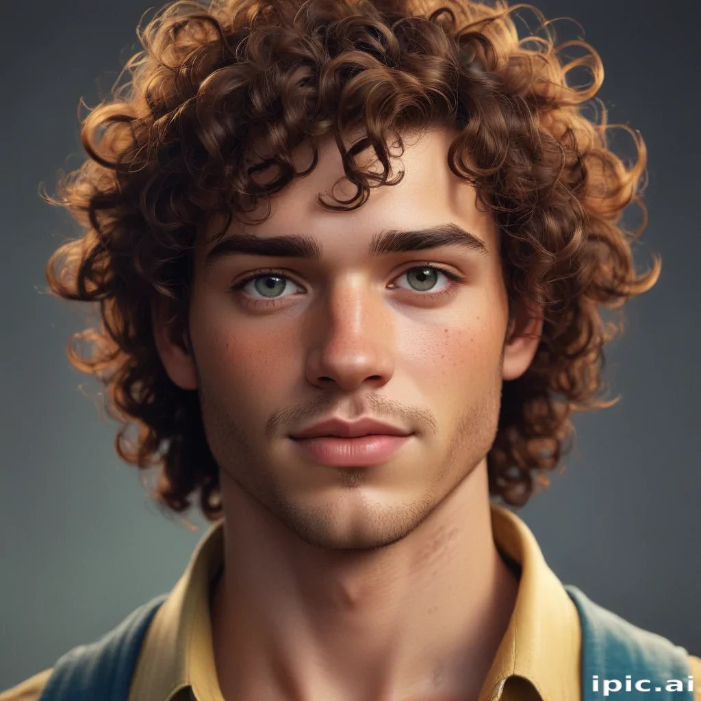 popular male cartoon characters with curly hair