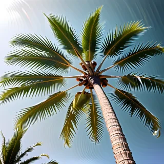 transparent palm tree