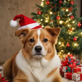 christmas wallpaper dog