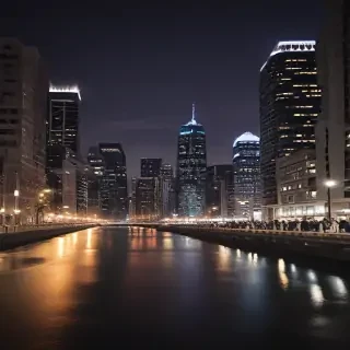 city lights background