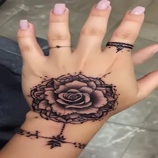 cute hand tattoos for black females